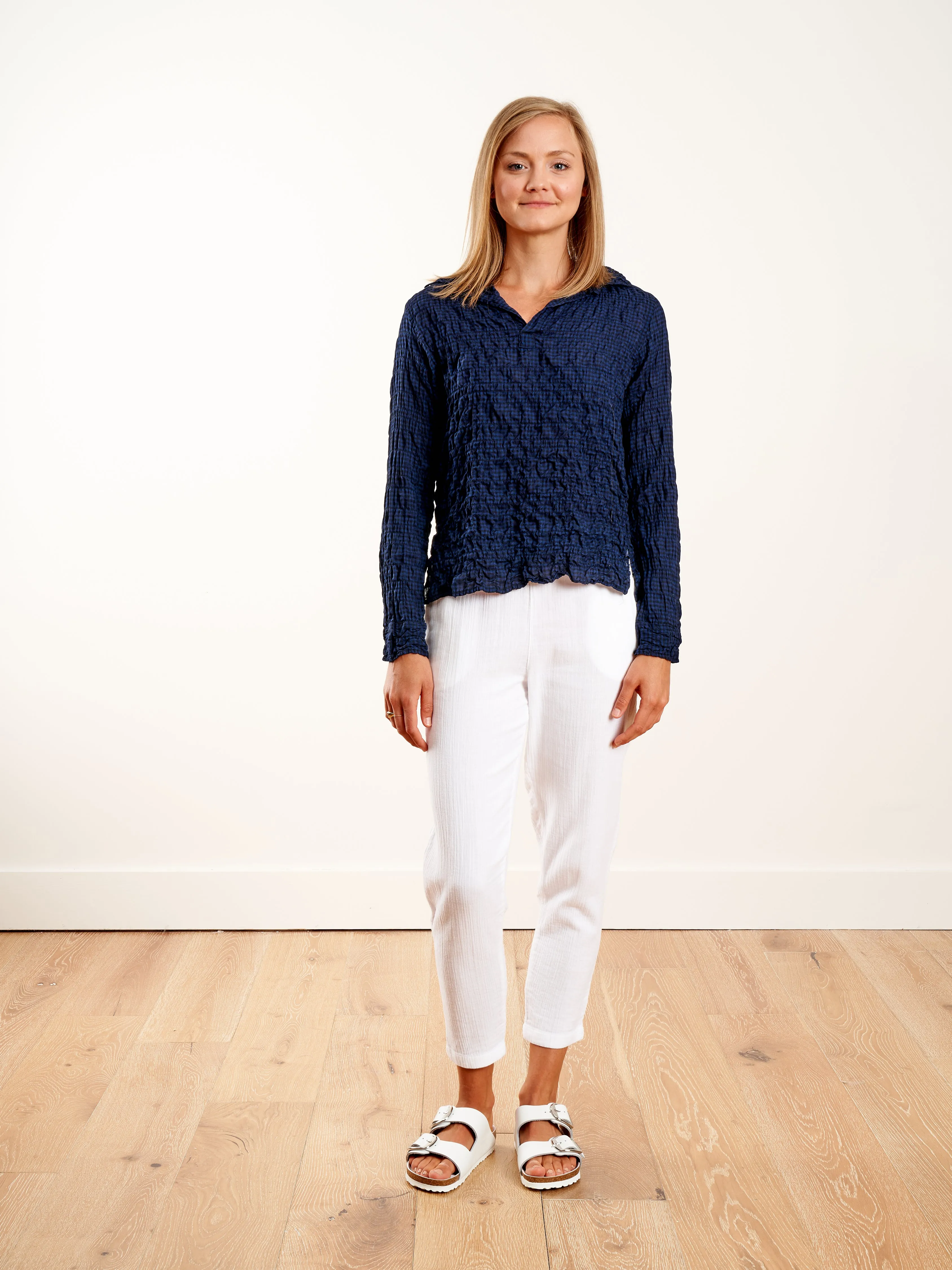 hampton pullover -  black/navy check