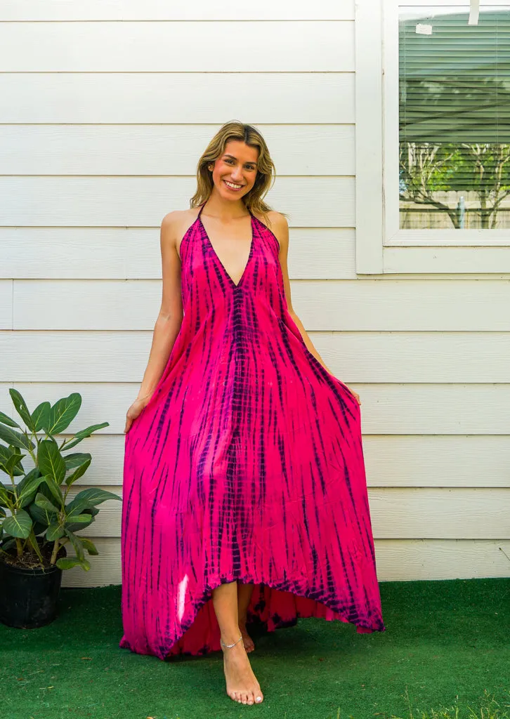 Hand Dyed Goddess Boho Maxi Dress