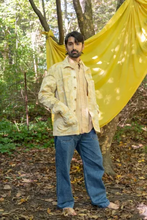 Hand-Painted Cotton Twill Work Jacket - Erosion