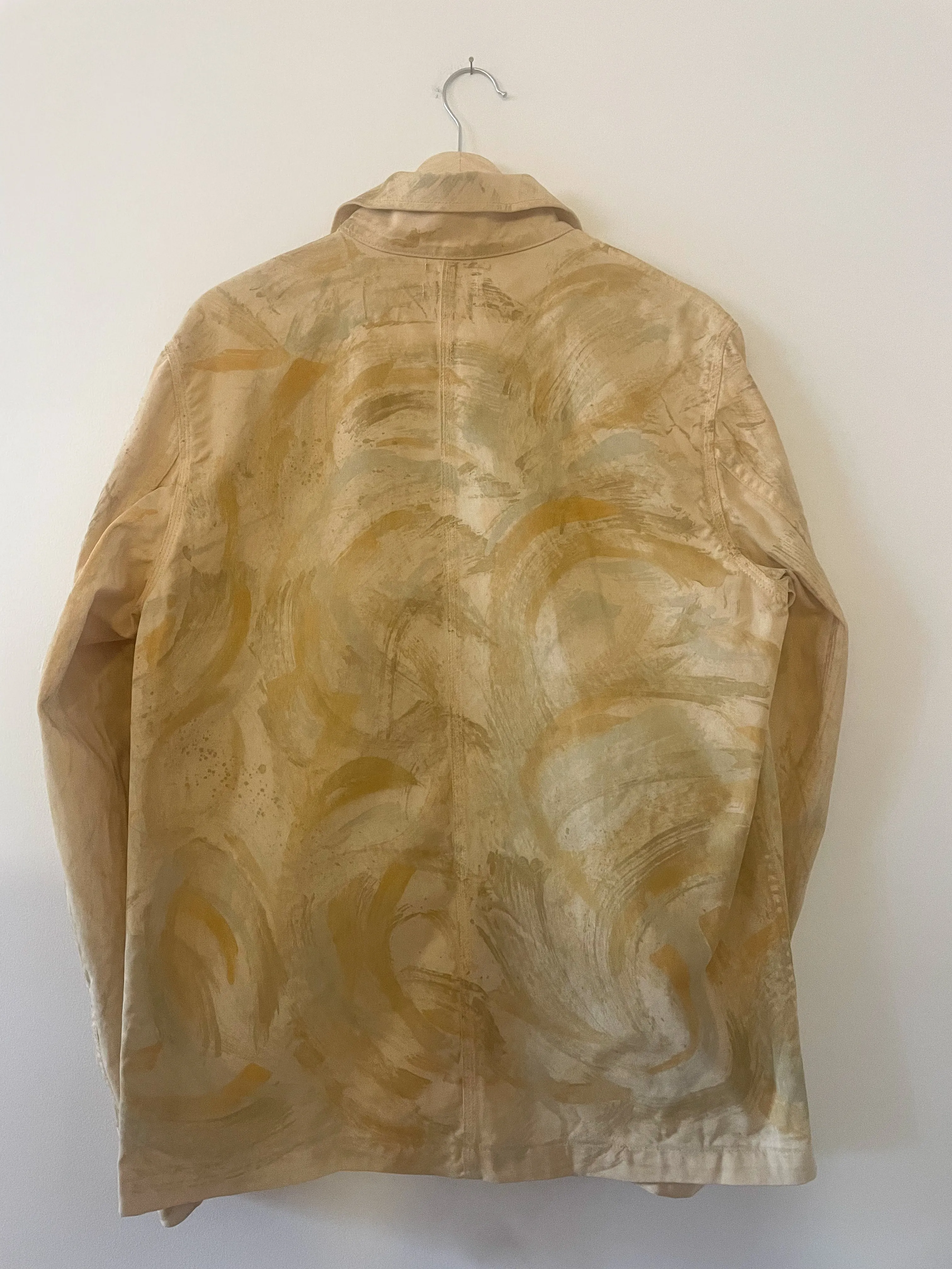 Hand-Painted Cotton Twill Work Jacket - Erosion