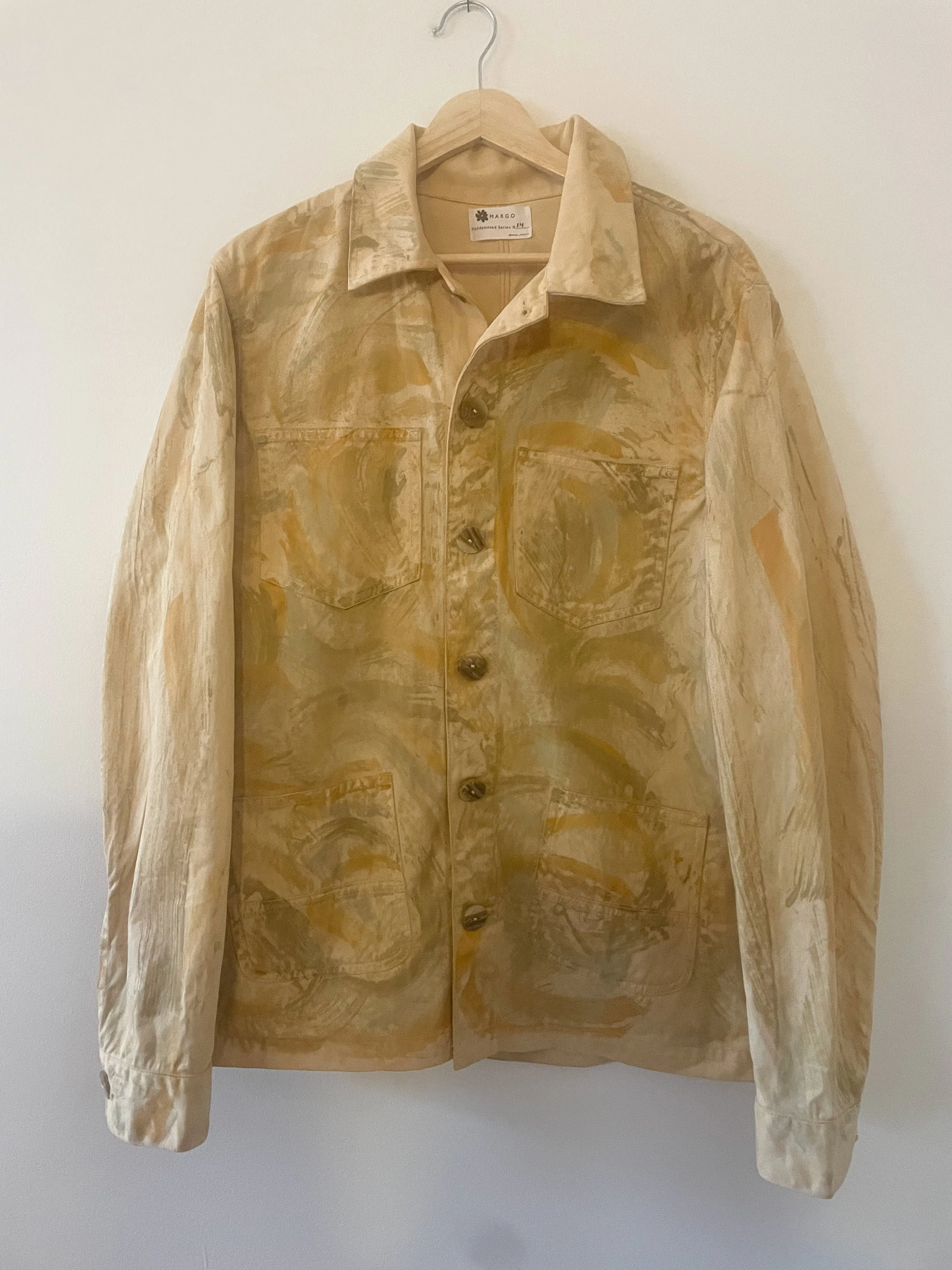 Hand-Painted Cotton Twill Work Jacket - Erosion