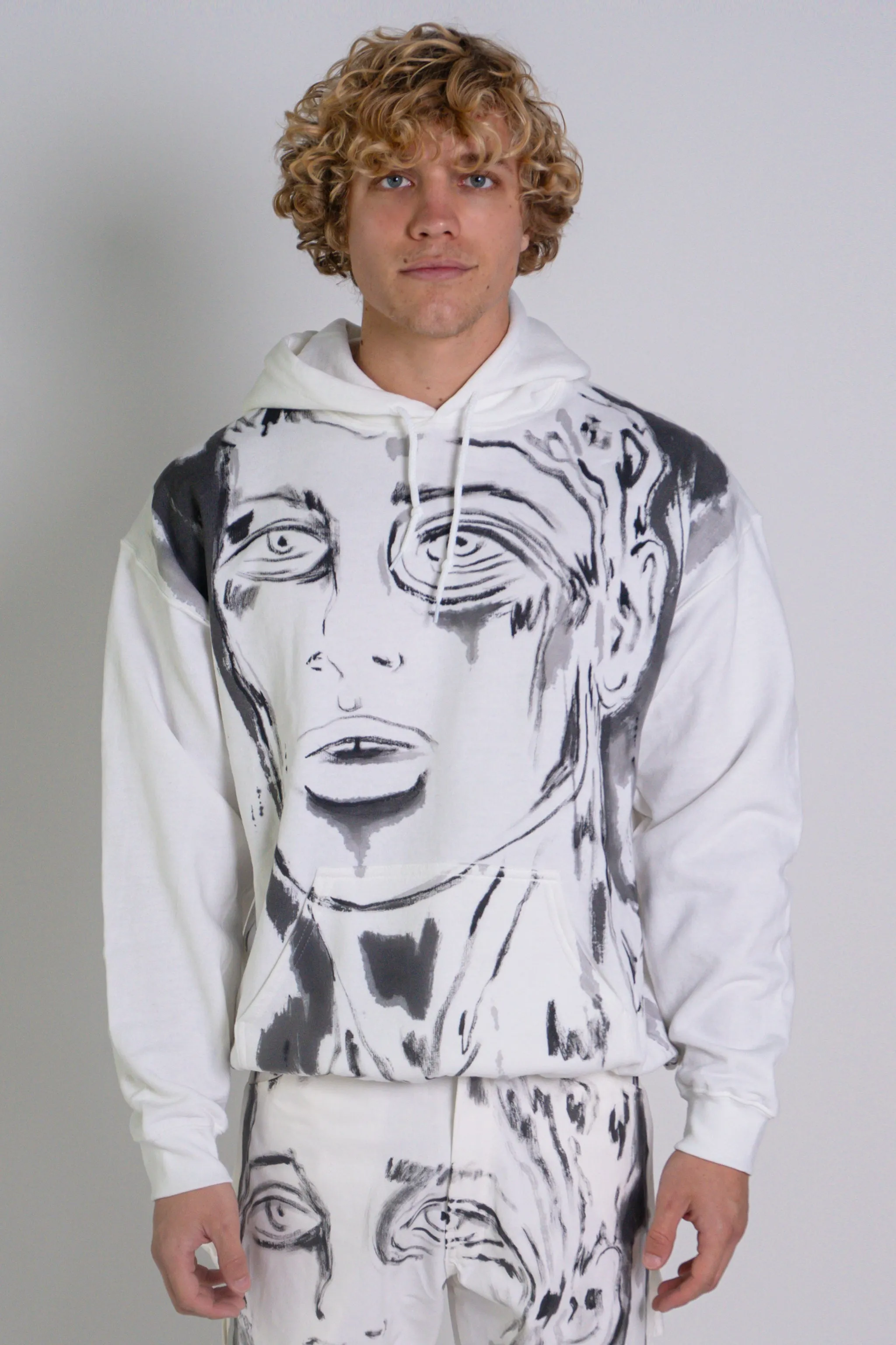 Hand Painted 'Dearest Boy' Hoodie - Large