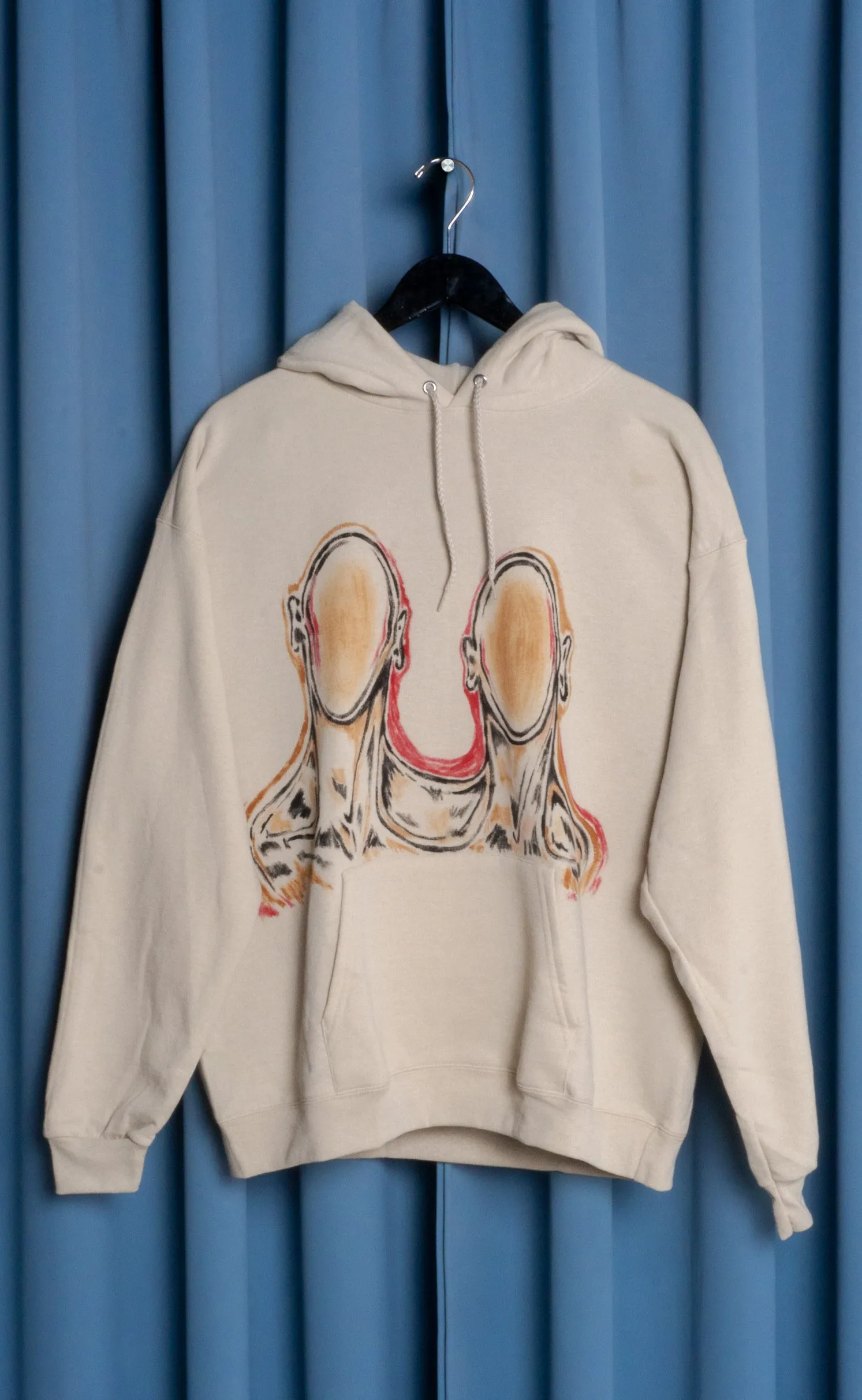 Hand Painted 'Diary' Hoodie - Large