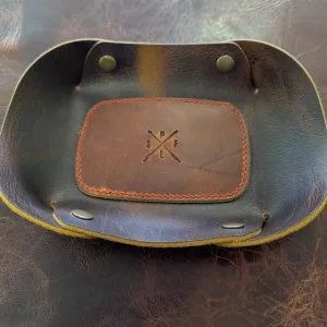 Hand-Stitched Leather Valet Tray, Small