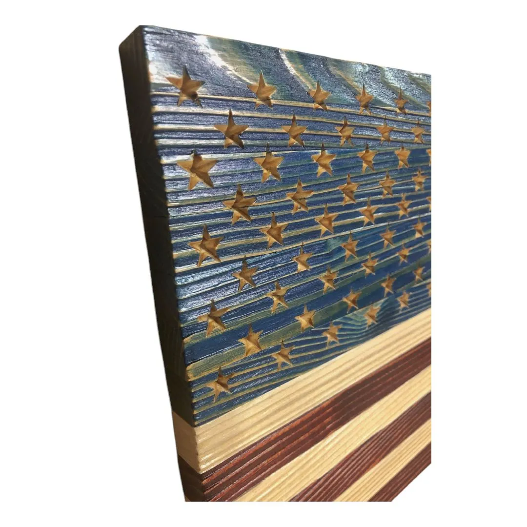 Handmade Small Standard American Flag 13.5" x 7"