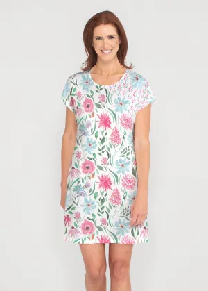 Hello Dolly (8038) ~ French Terry Short Sleeve Crew Dress