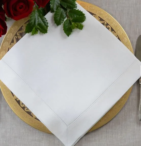 Hemstitch Large White Napkin
