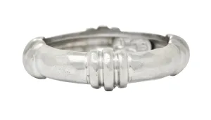 Henry Dunay Vintage Platinum Hammered Band Ring Circa 1990s