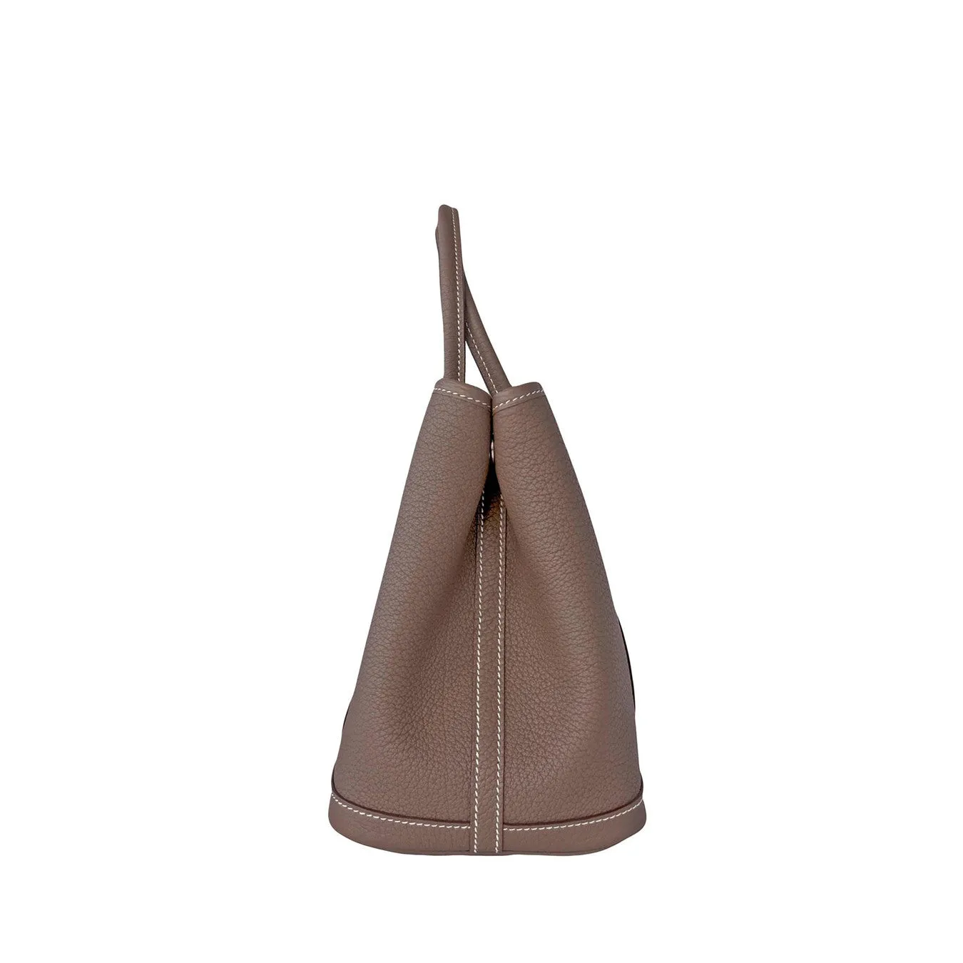 Hermes Etoupe TPM Leather Garden Party Tres Petite Modele Tote Bag 30cm Rare