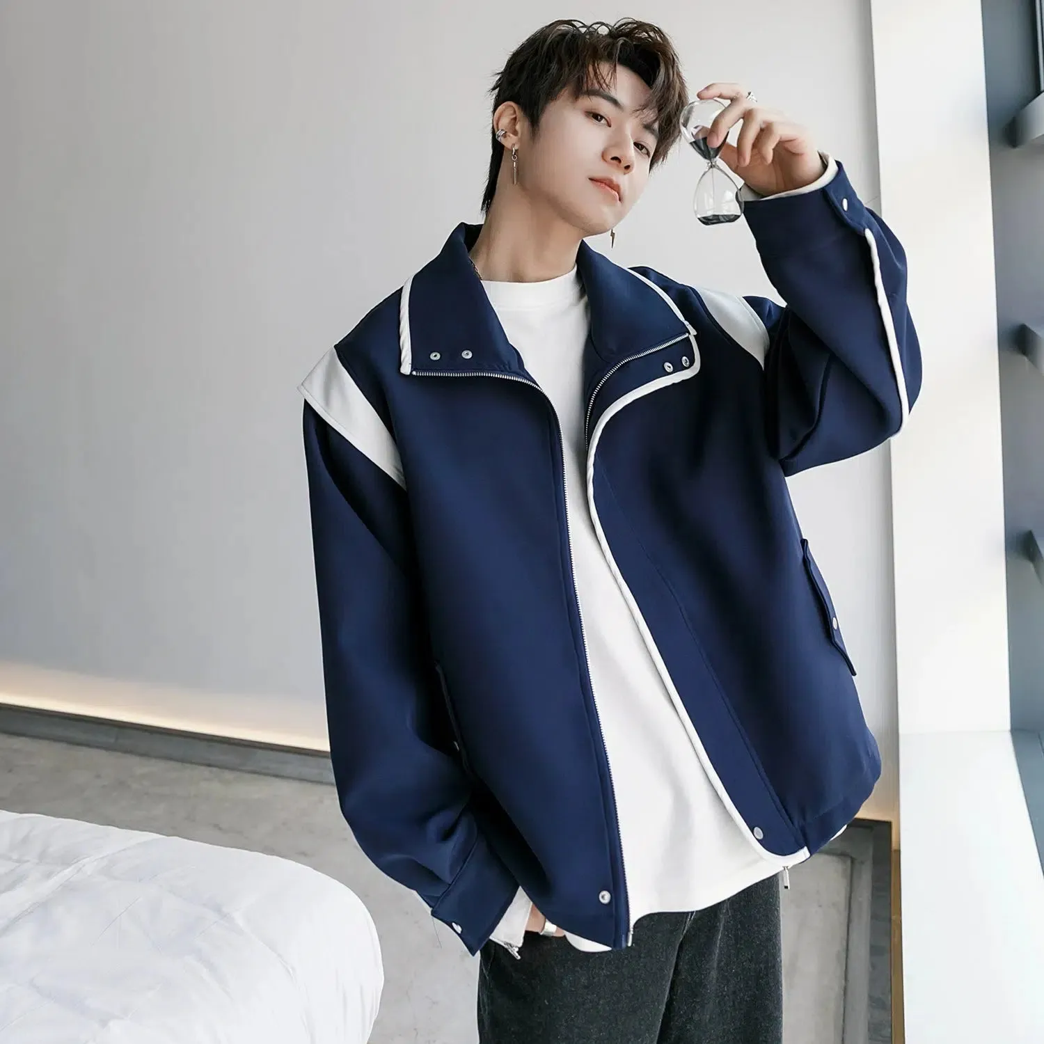 High-Collar Casual Jacket