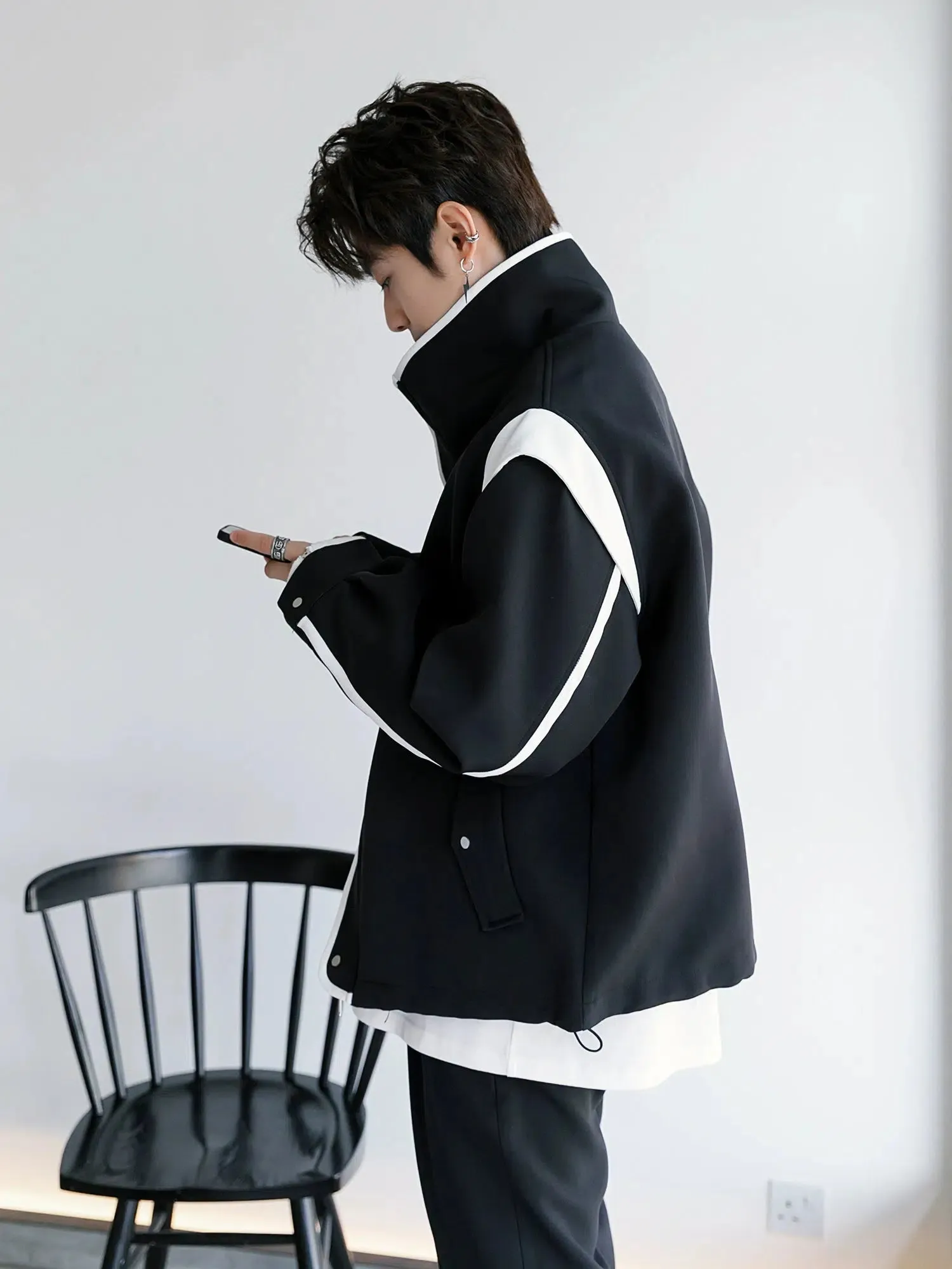 High-Collar Casual Jacket