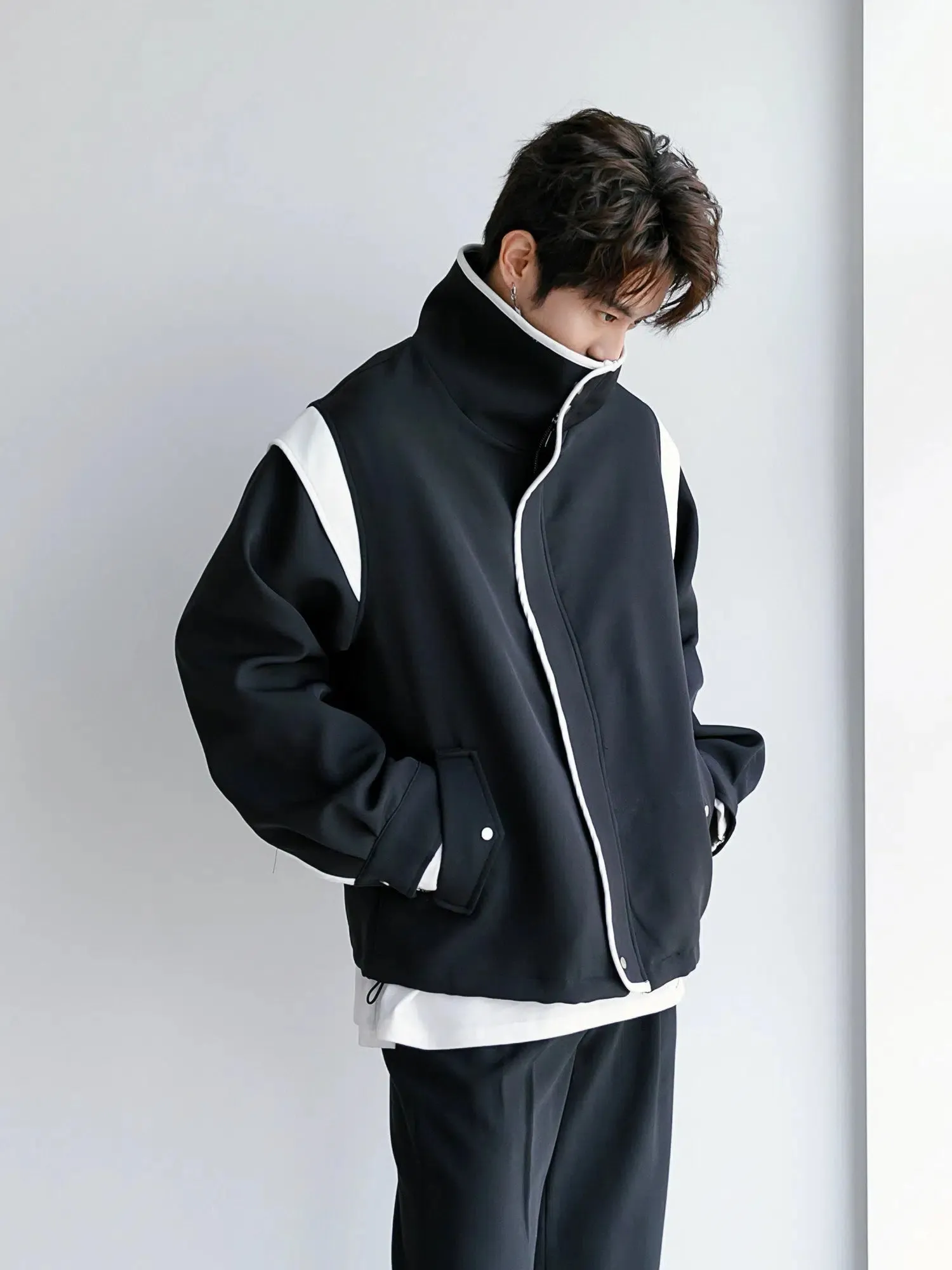 High-Collar Casual Jacket