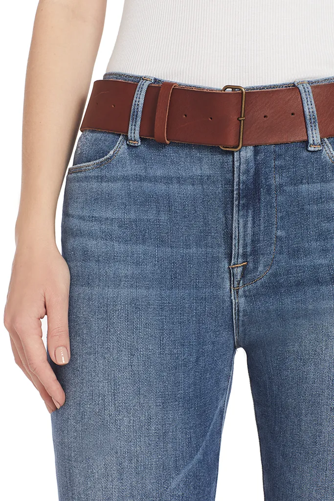 High Leather Belt (Papaya)