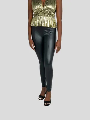 High Rise Leather Leggings