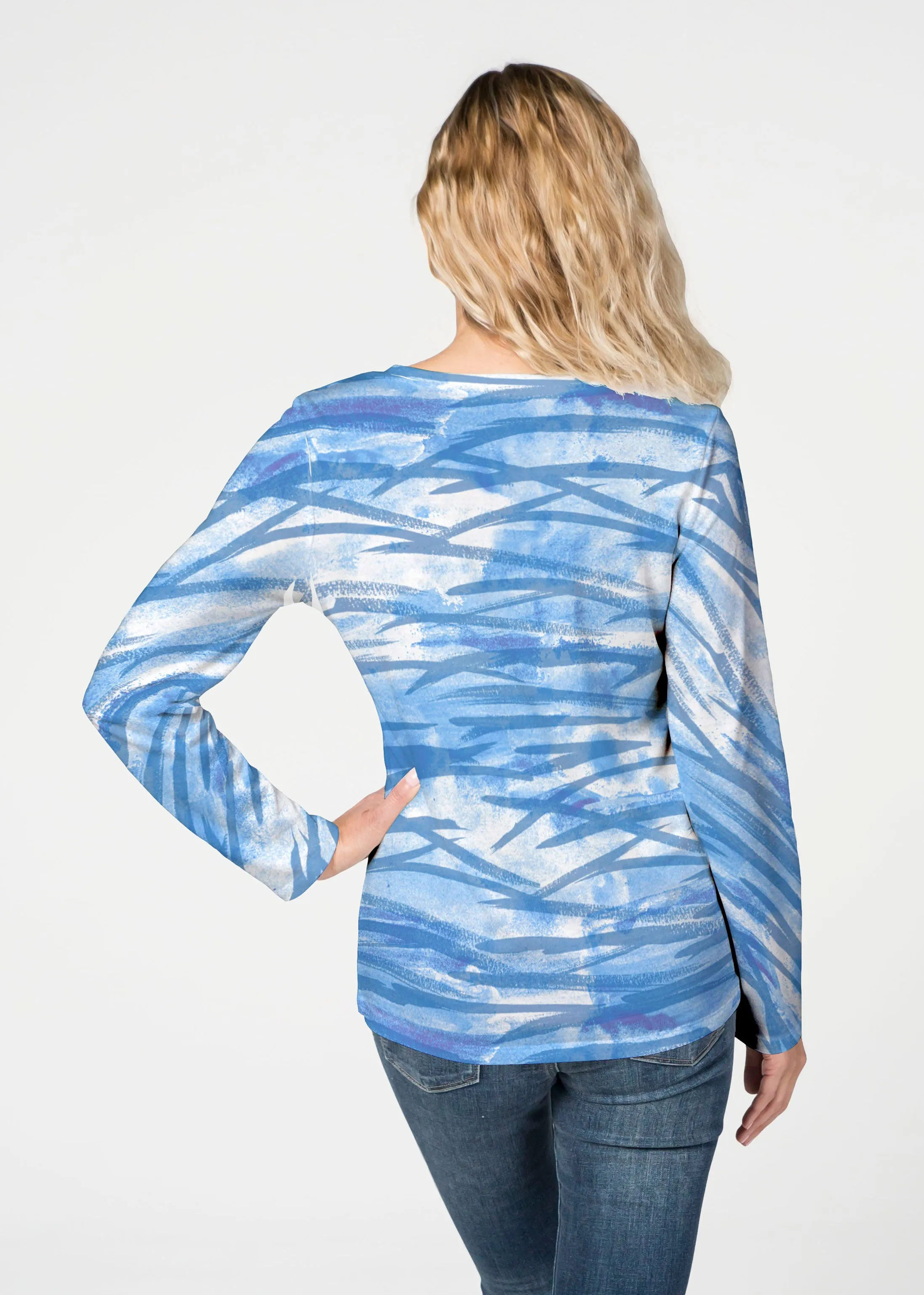 High Tide (8071) ~ French Terry V-neck Top