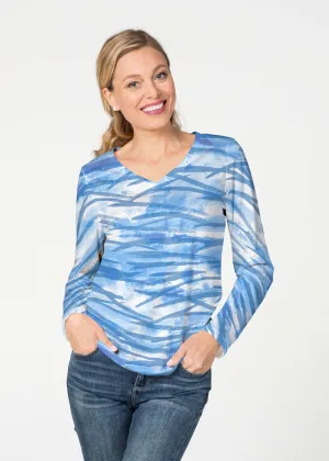 High Tide (8071) ~ French Terry V-neck Top