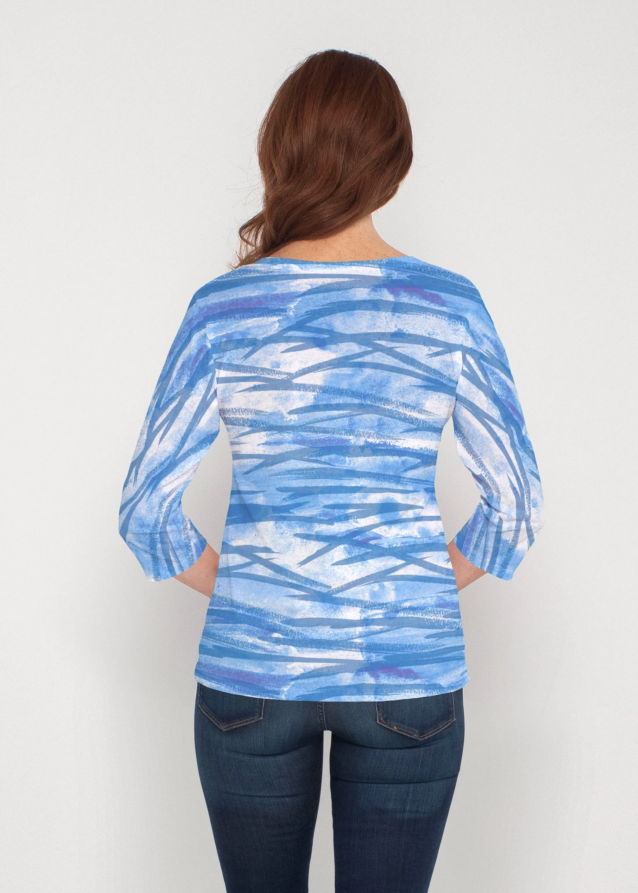 High Tide (8071) ~ Signature 3/4 Sleeve V-Neck Top