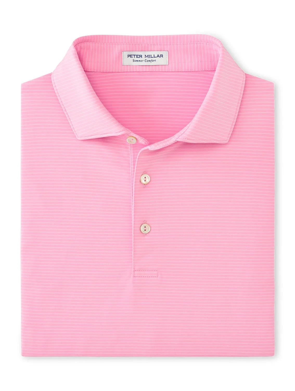 Highlands Performance Jersey Polo by Peter Millar - Pink Vale