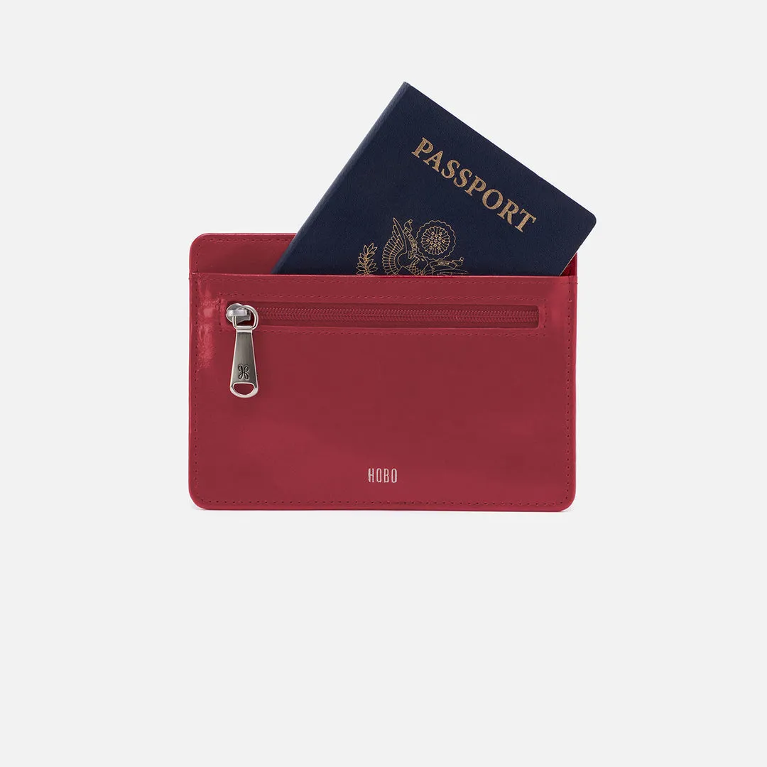 Hobo Euro Slide Card Case - Cranberry