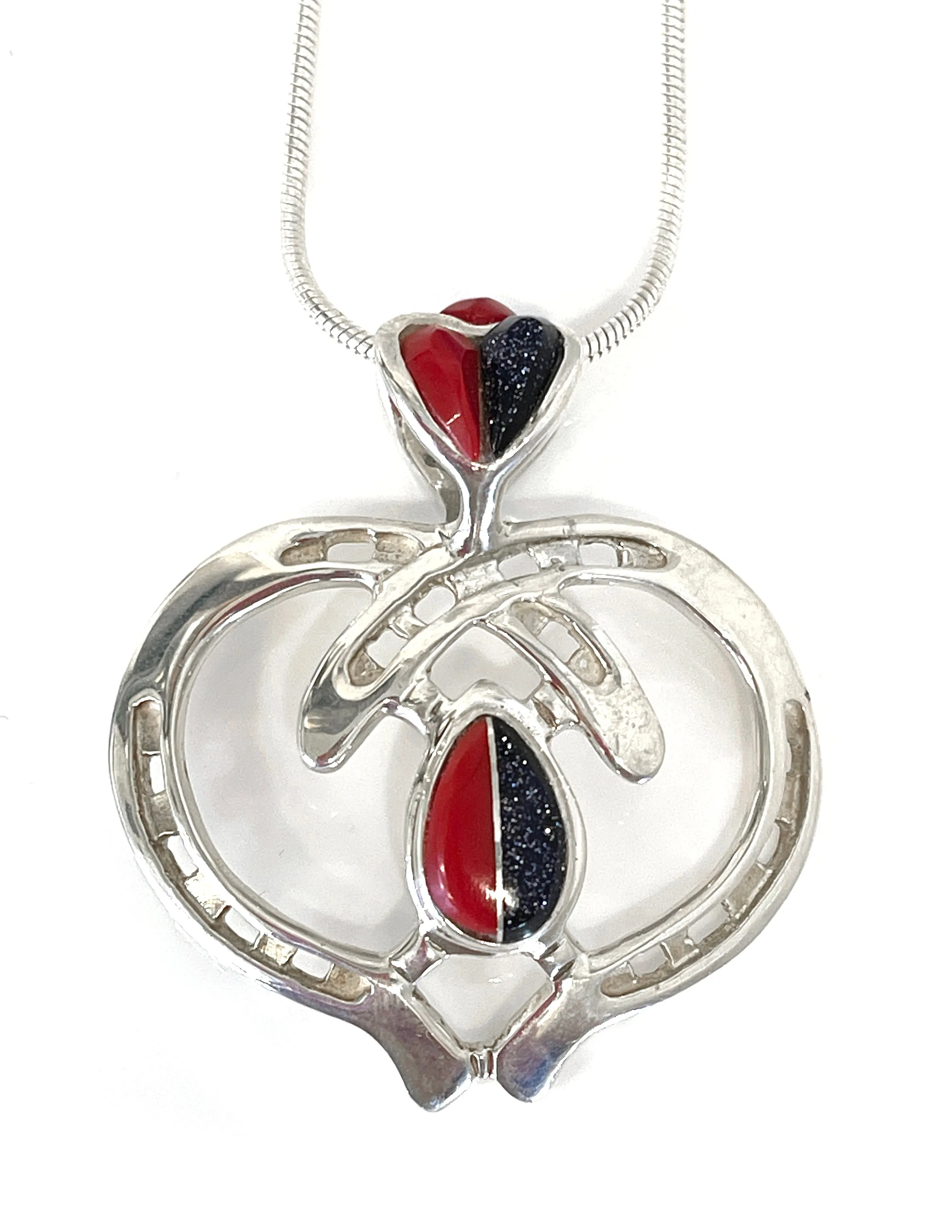 Horse Shoes And Hearts Pendant