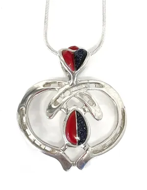 Horse Shoes And Hearts Pendant