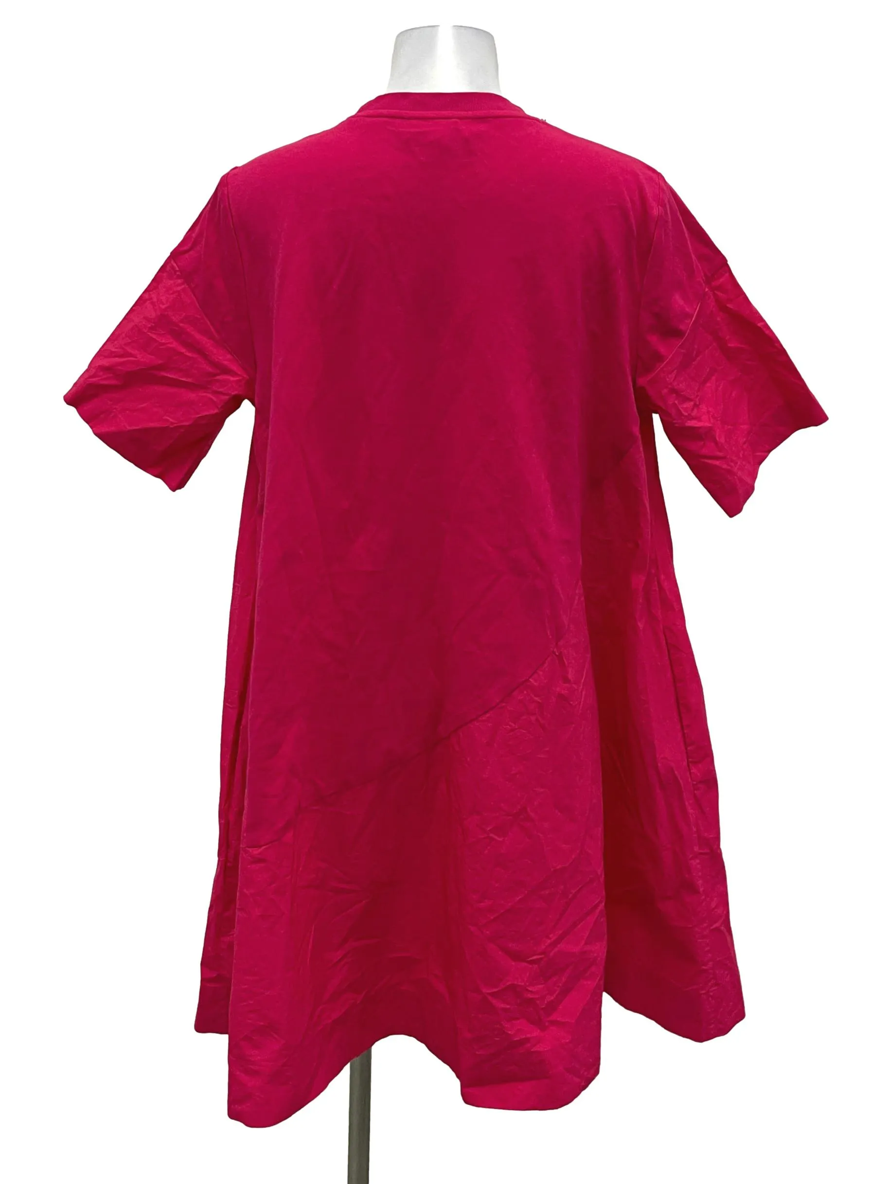 Hot Pink Roundneck Shirt Dress