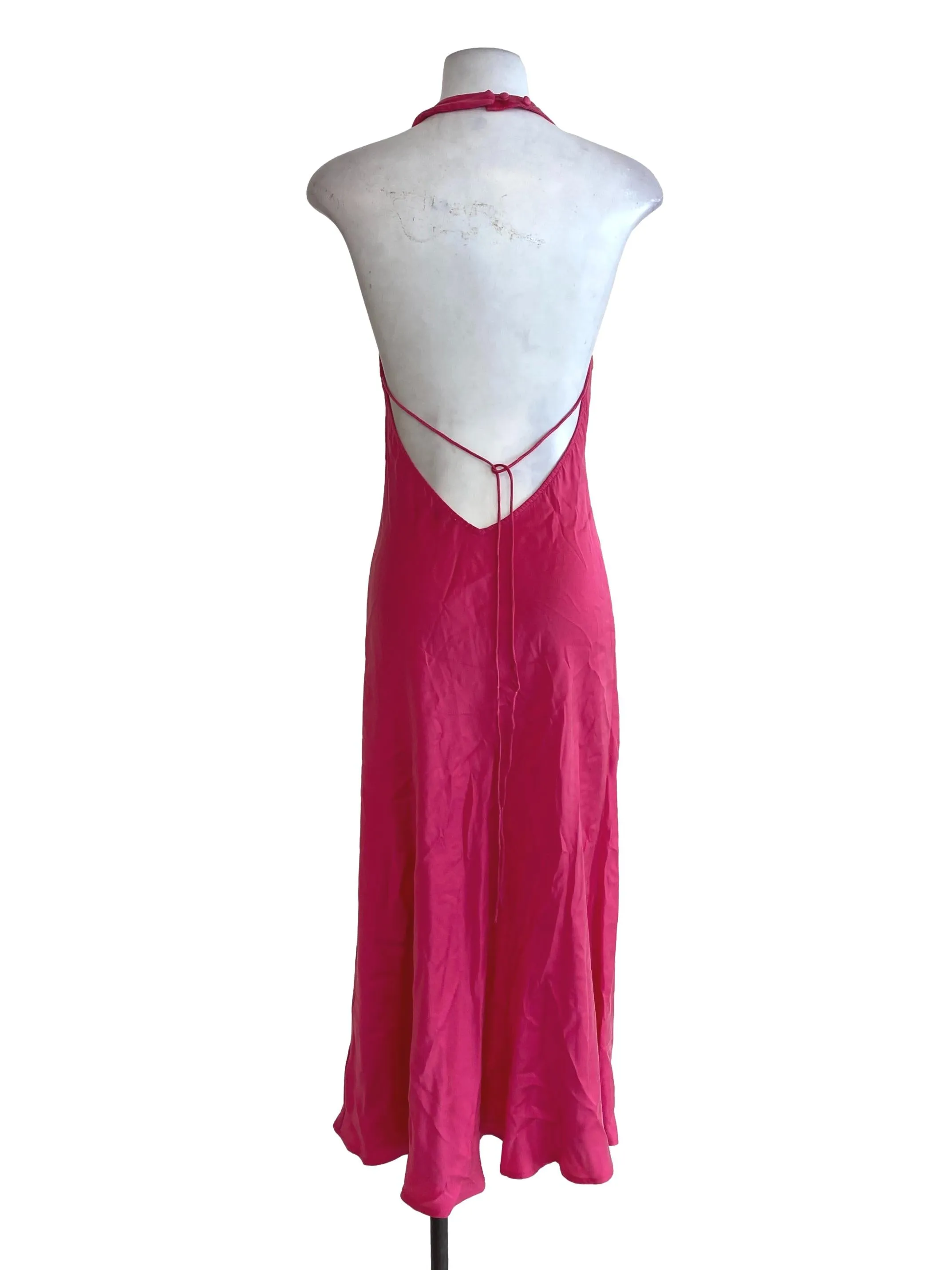 Hot Pink Silk Dress