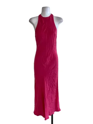 Hot Pink Silk Dress