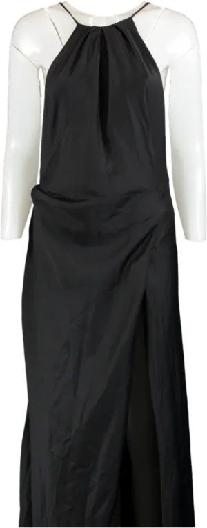 House of CB Black Zanab Halter Maxi Dress XS