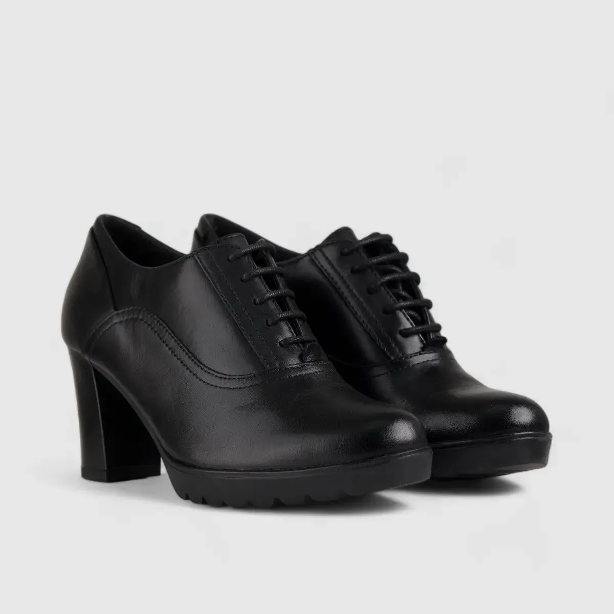 Hp Shazam Lace Up Court Heel Black 01162