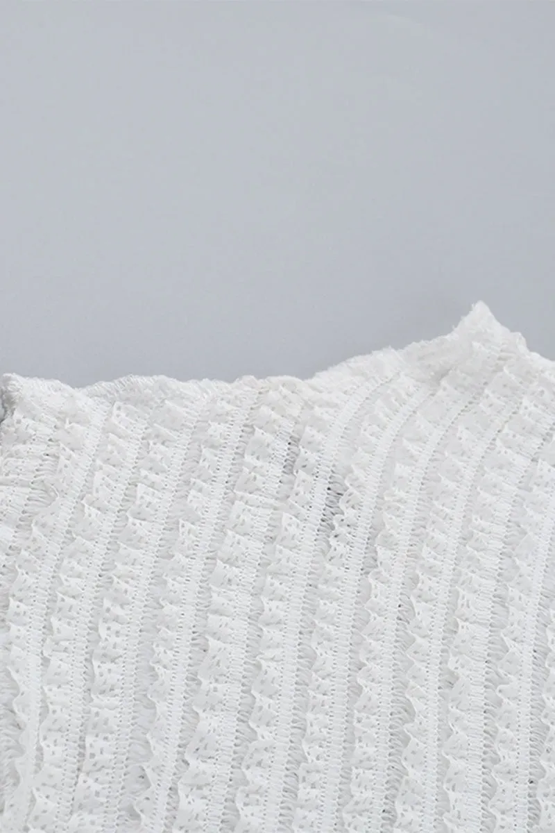 HTR1087 Textured Ribbed Turtleneck Top