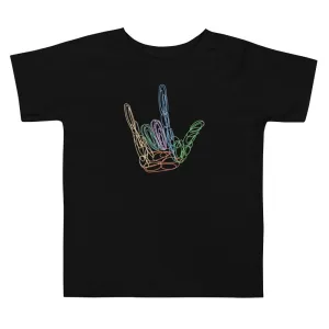 “I Love You” (Scribbles) Toddler Short Sleeve Tee