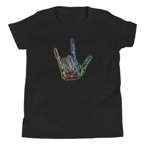 “I Love You” (Scribbles) Youth Short Sleeve Tee