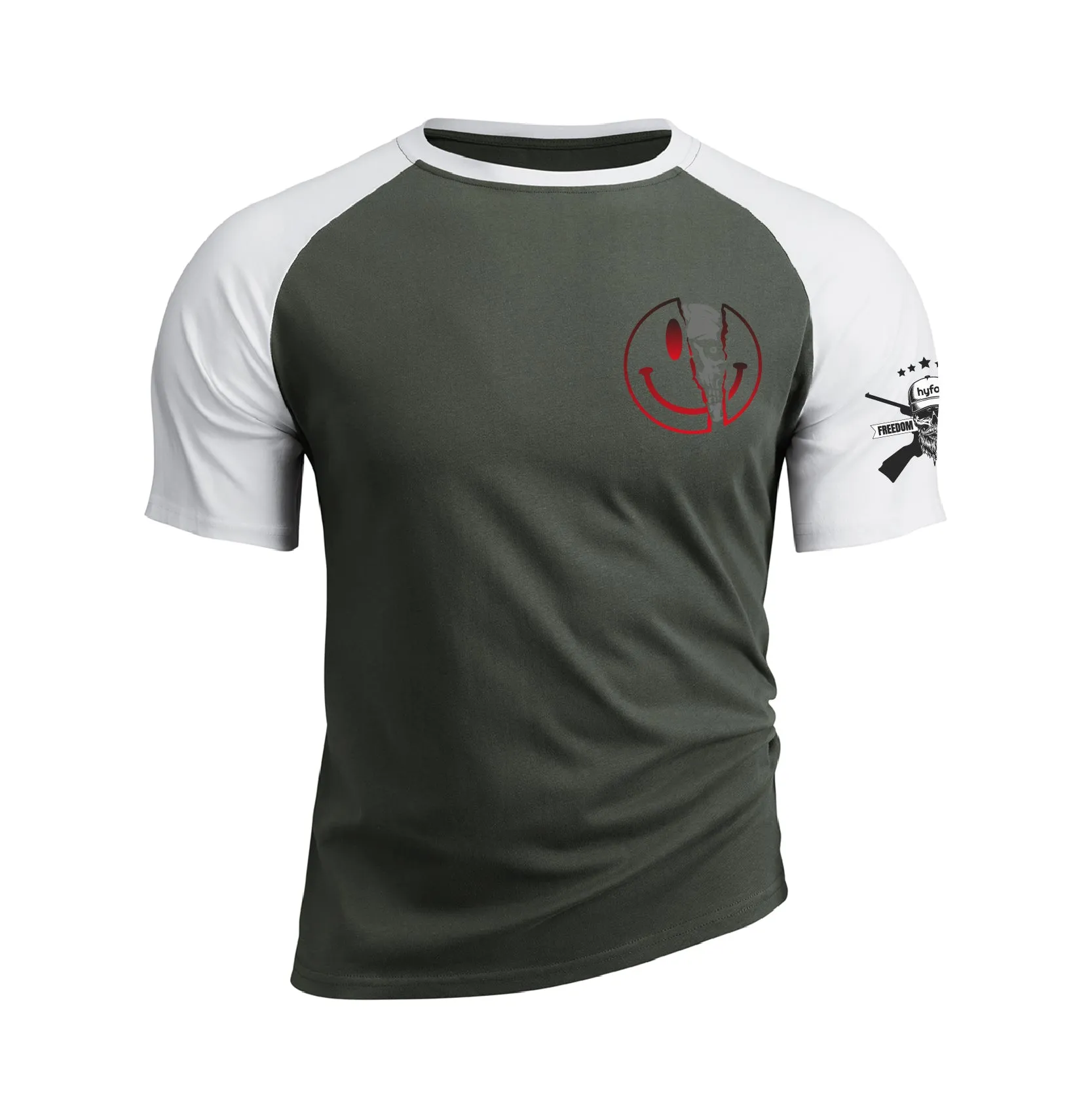 I'M BROKEN 100% COTTON RAGLAN GRAPHIC TEE