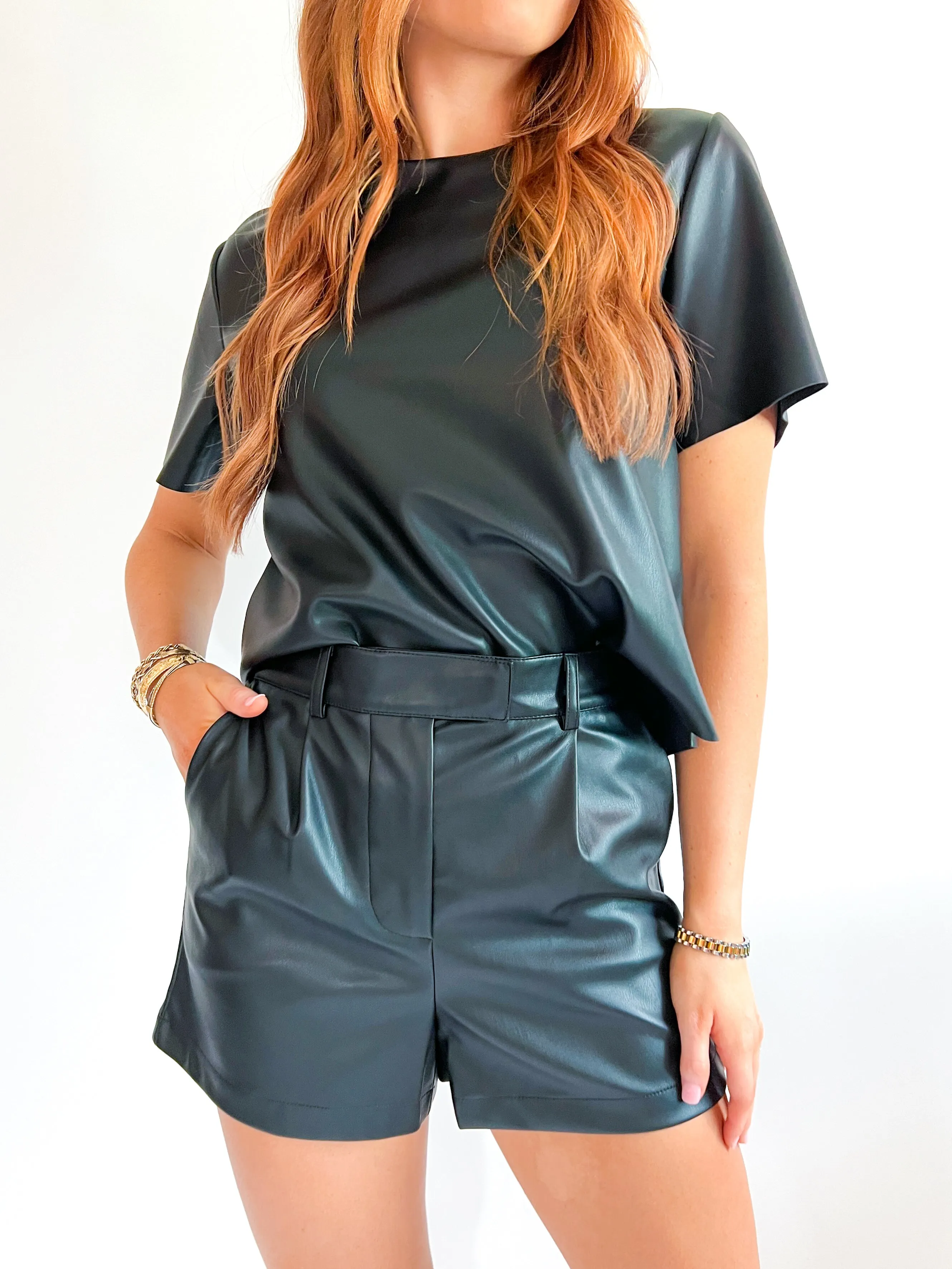Imelda Leather Shorts