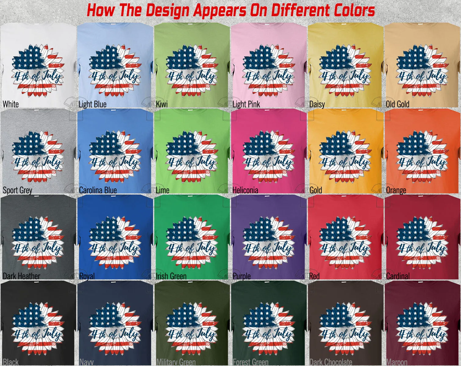 Independence Day July 4th Sunflower American Flag US Veteran Army American Flag Gift Unisex T-Shirt