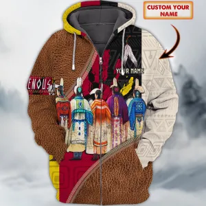 Indigenous - American Native - Personalized Name 3D Zipper hoodie 134 - Nvc97