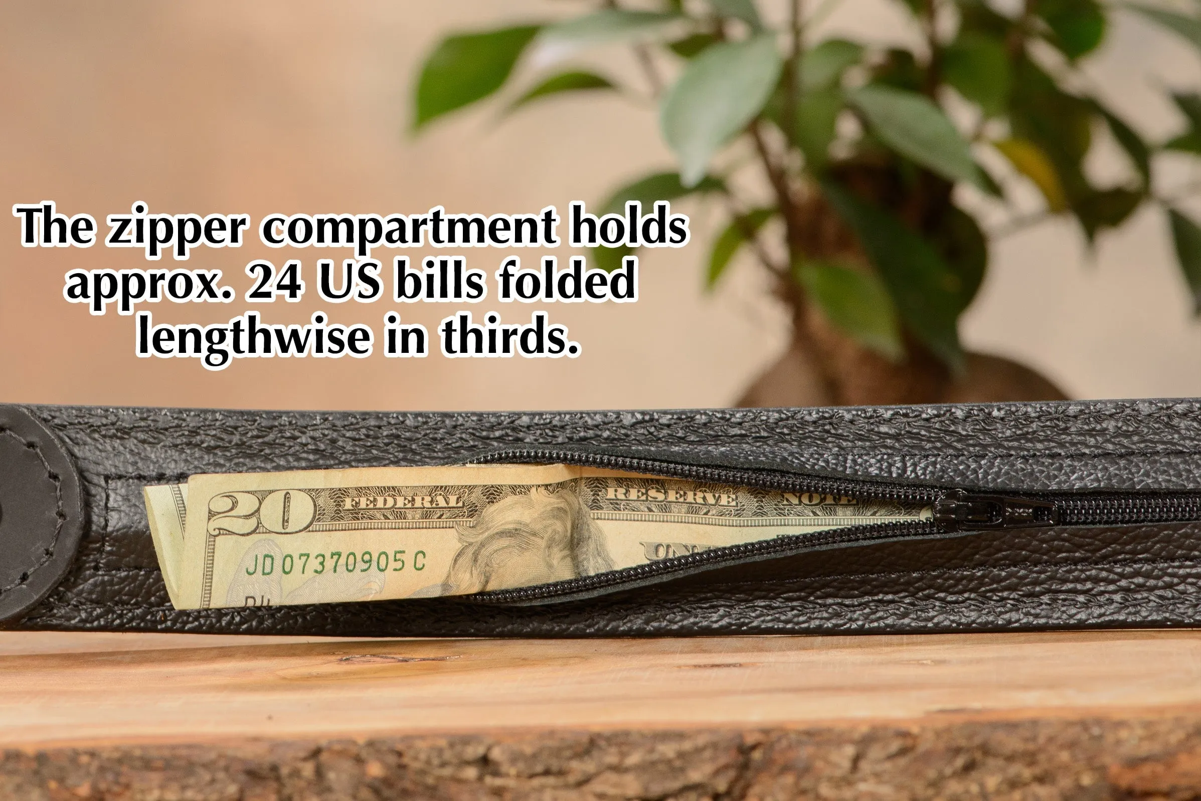 Indonesian Spitting Cobra Money Belt With 25" Zipper