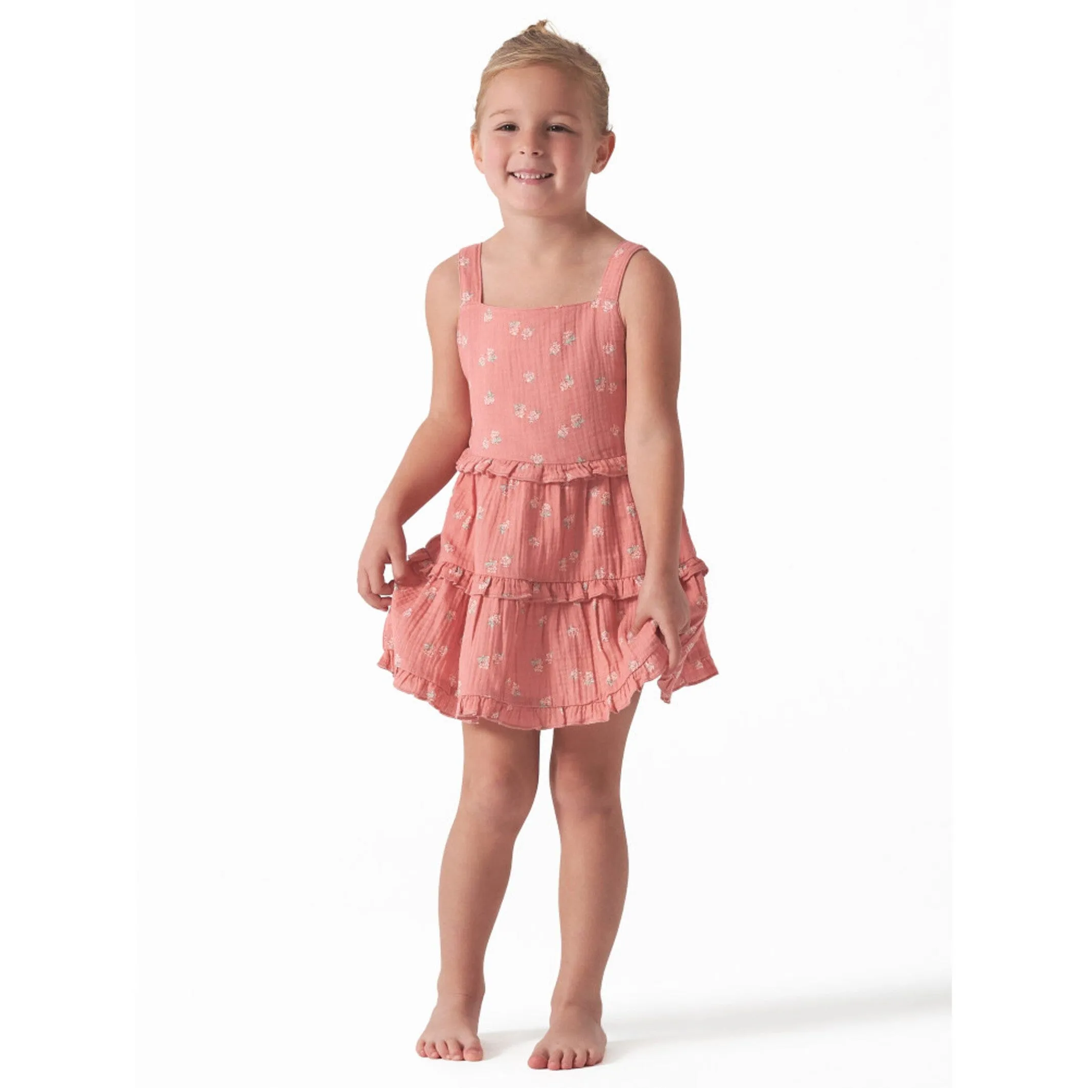 Infant & Toddler Girls Pink Raspberries Gauze Dress
