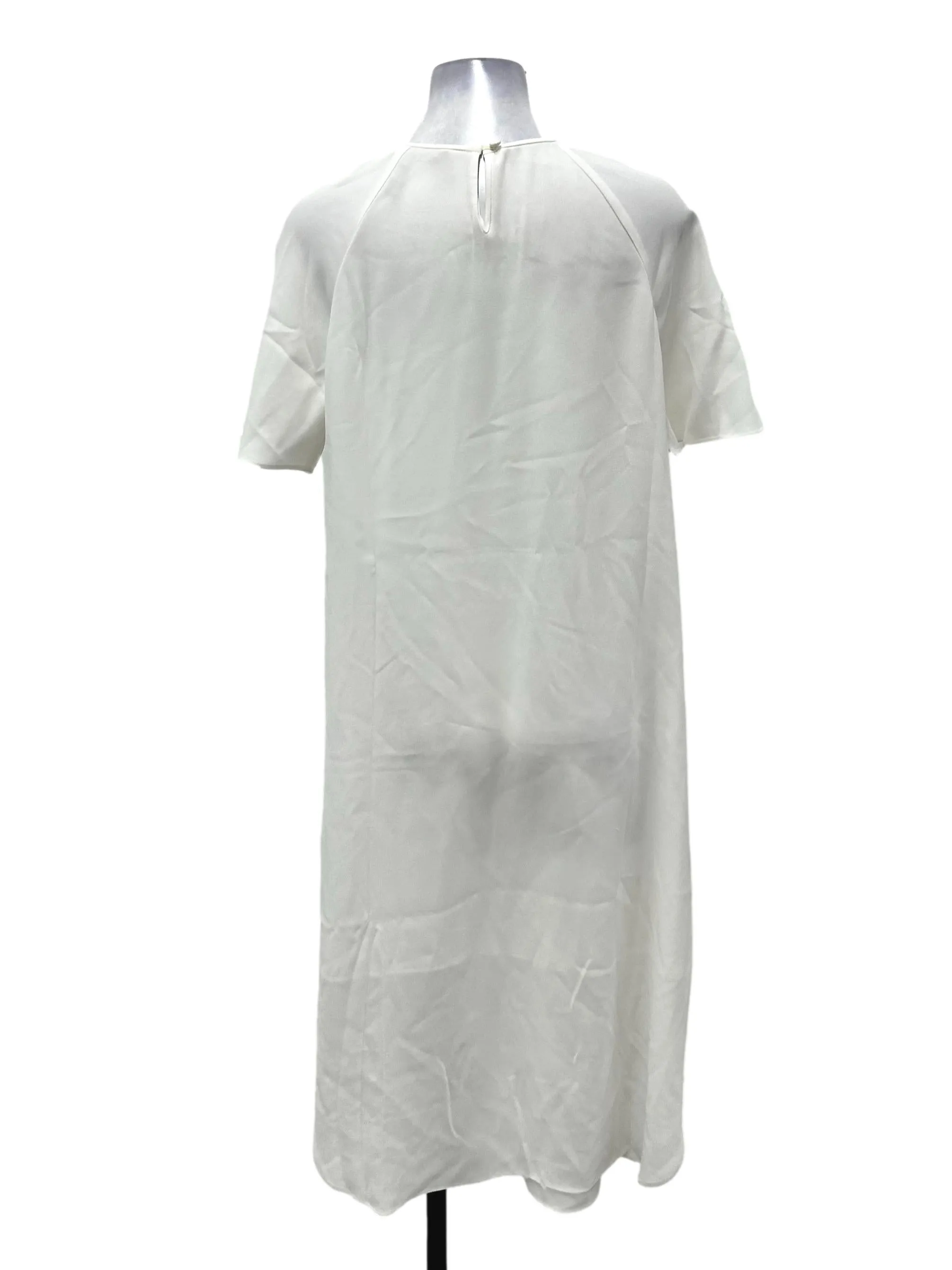Ivory Chiffon Panelled Dress