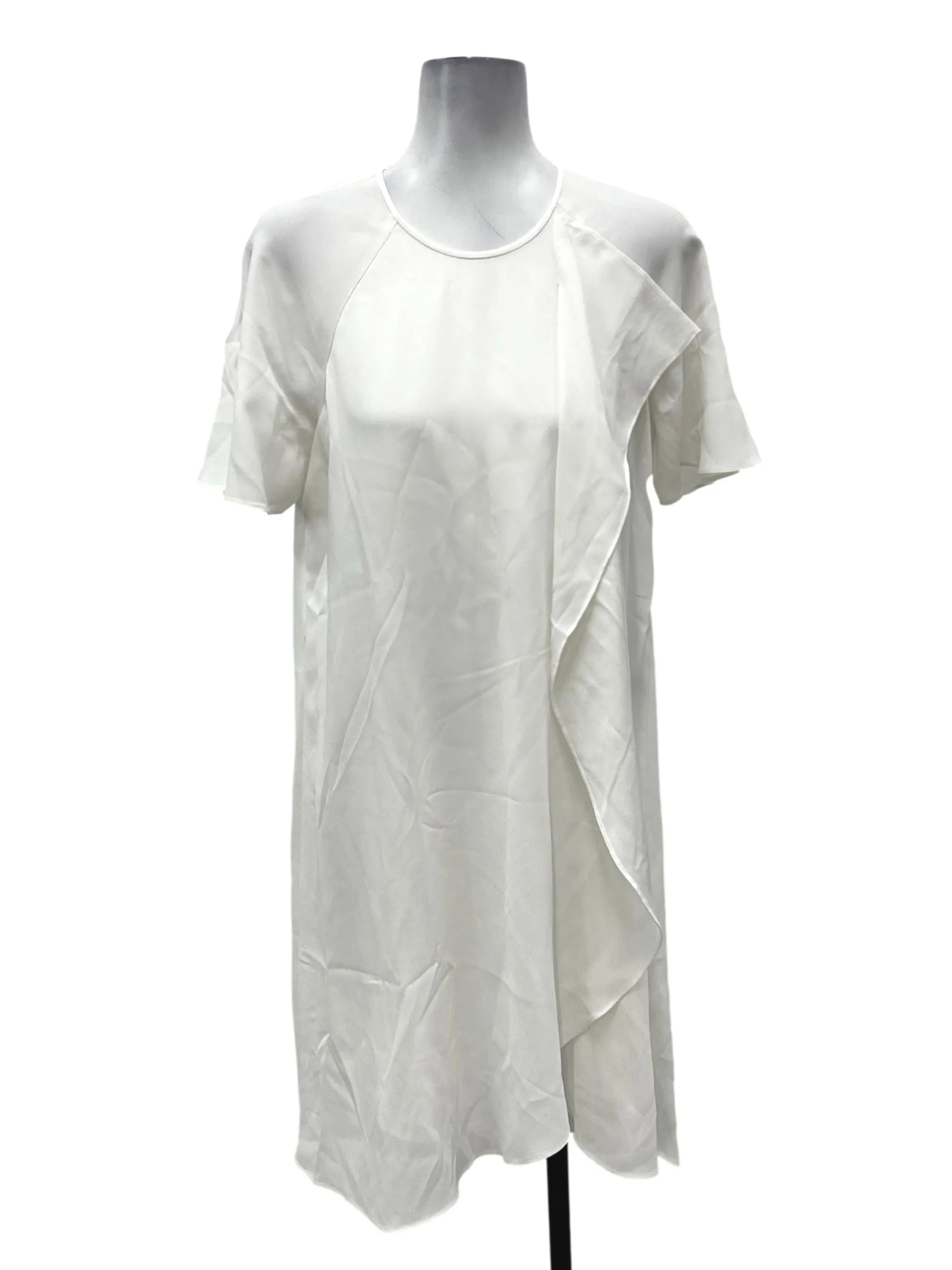 Ivory Chiffon Panelled Dress