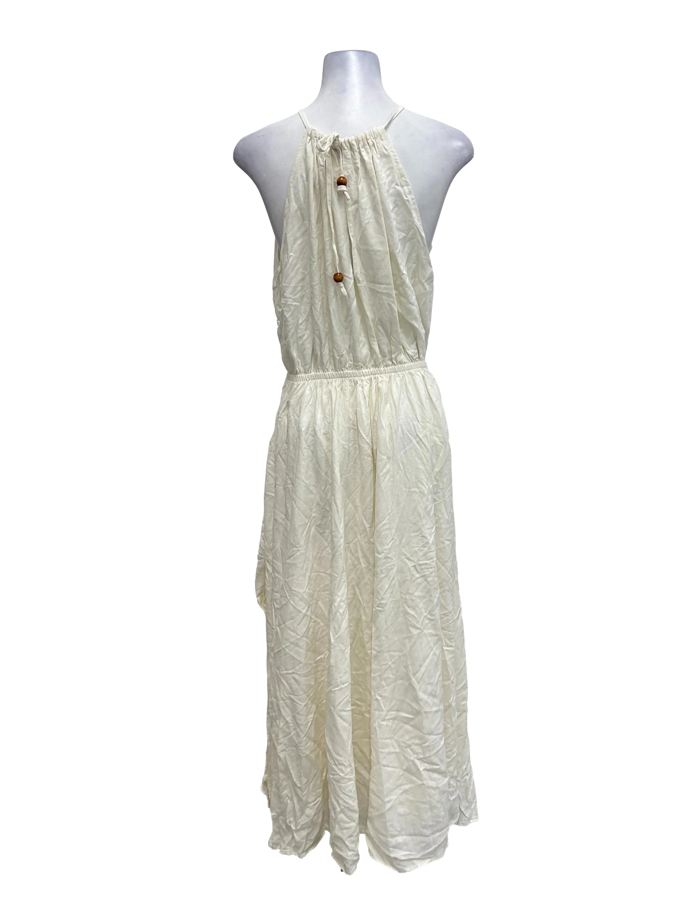 Ivory Halter Maxi Dress