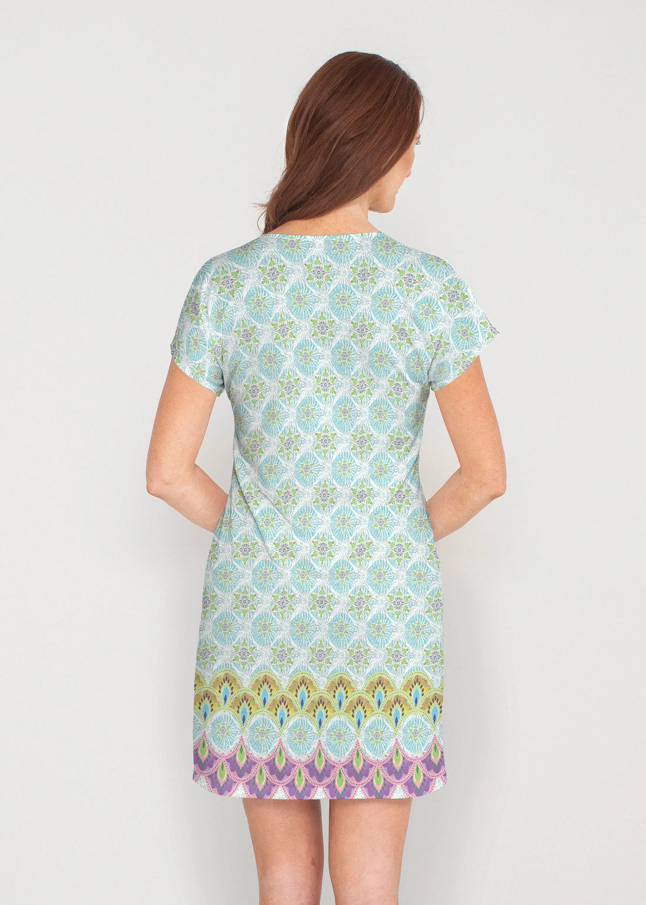 Izzy (19199) ~ French Terry Short Sleeve Crew Dress