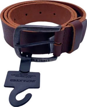 Jack & Jones Black Coffee Jacpaul Leather Belt UK 36-38
