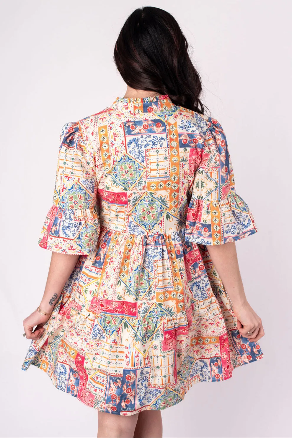 Jane V-Neck Mini Dress