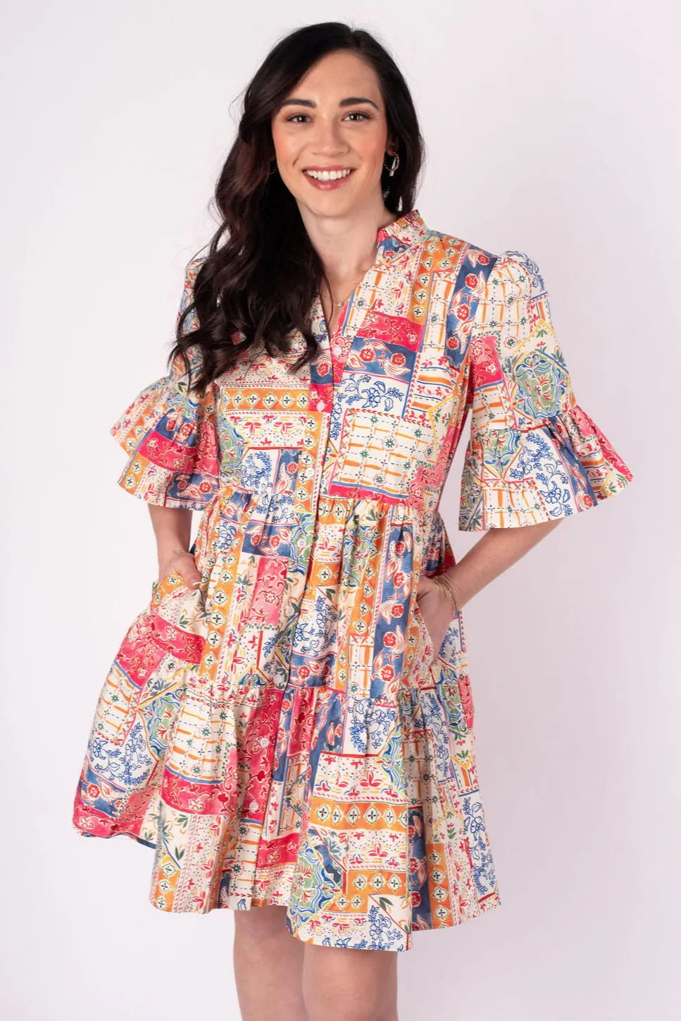 Jane V-Neck Mini Dress