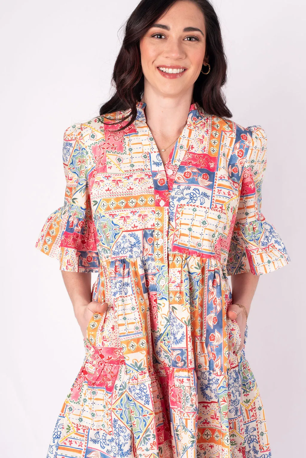 Jane V-Neck Mini Dress