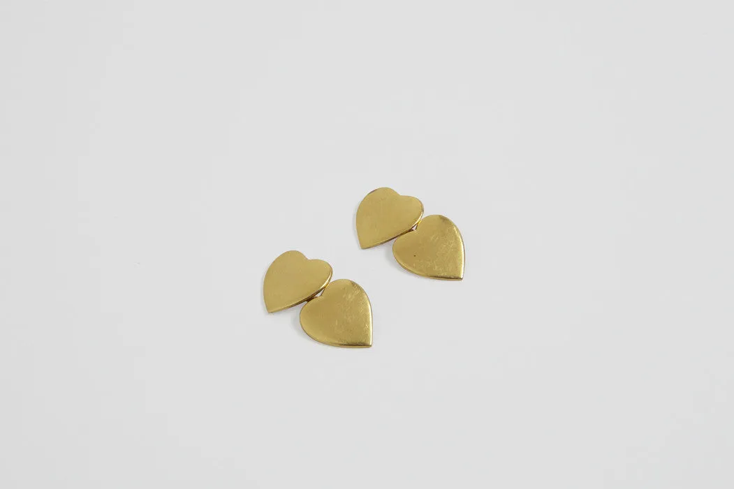 Japanese Gold Heart Cufflinks