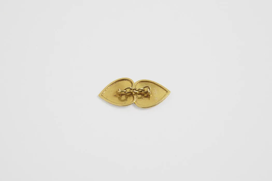 Japanese Gold Heart Cufflinks