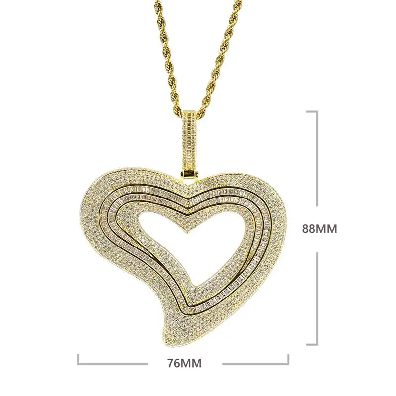 Jayda Hollow Heart Icey Necklace